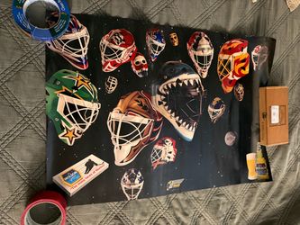 Vintage “ mold on beer hockey poster “