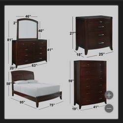 Used Laramonne California King Bedroom 6pc  Collection
