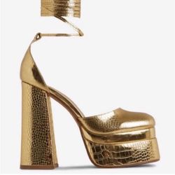 Ego Gold Platform Heels Size 11