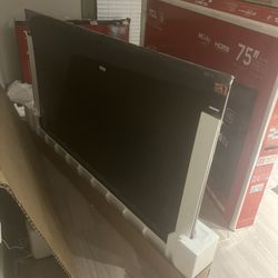 BRAND NEW 75in ROKU SMART TV EVERYTHING INCLUDED 