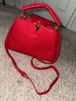 Red Structured Crossbody Bag