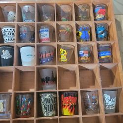 Shot Glass Collection & Rack