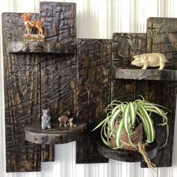 Distressed Barn Wood Shelve
