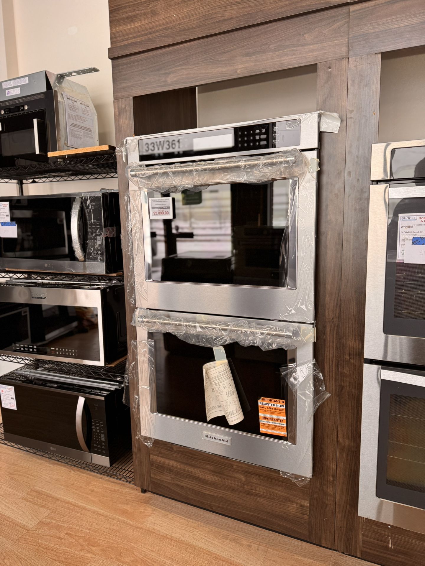 Brand-New KitchenAid 30" Double Wall Ovens With Air Fry Mode Model: KOED530PSS