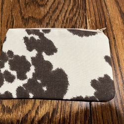 Cow Print/western Zipper Bag