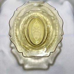 Patrician Spoke Depression Glass -Amber - Oval Platter 8.5" x 11.5”