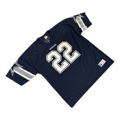 Vintage Emmitt Smith #22 Dallas Cowboys Jersey Logo 7 Made In USA Adult XL