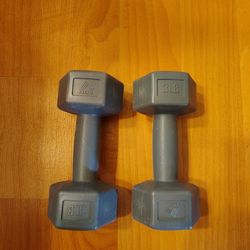Weighs 3 lb pound dumbbells