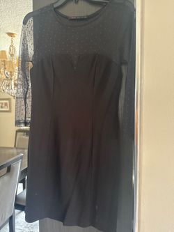 Black lace cocktail dress