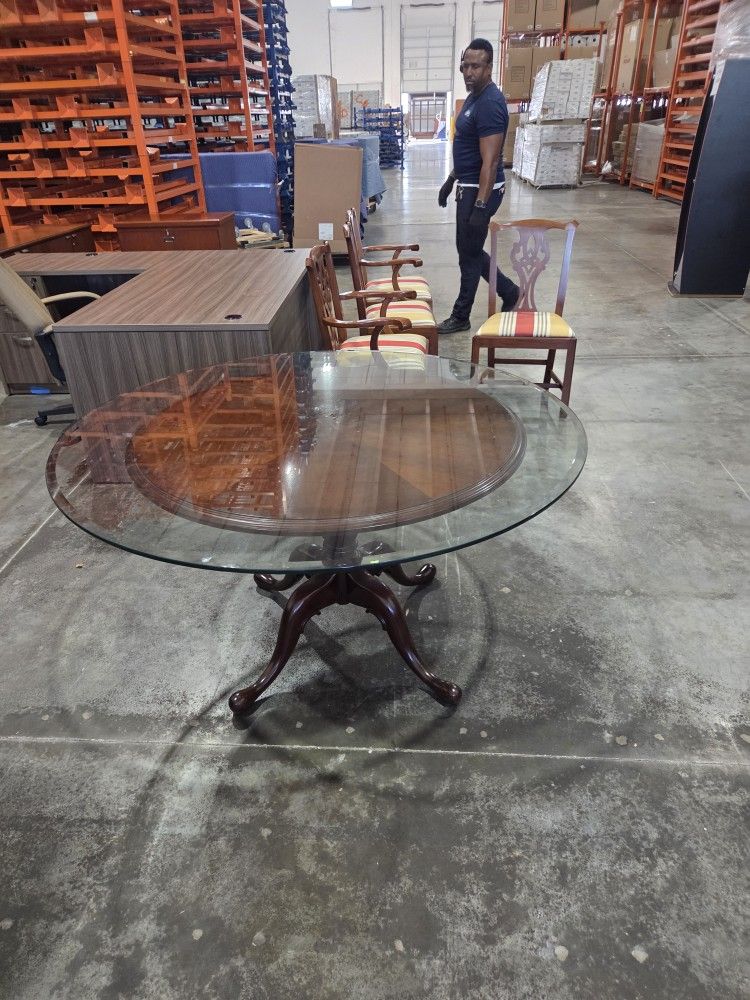 Glass Wooden Table