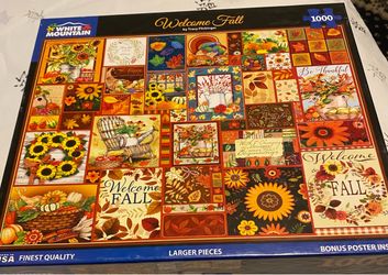 1000 White Mountain Puzzle Larger Pieces Complete