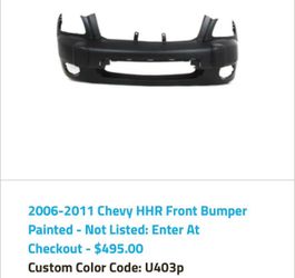 HHR FRONT BUMPER COVER WITH MARKER SIDE LIGHT