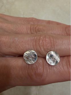 Tiffany & Co. Note Sterling Silver stud earrings