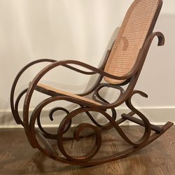 Bentwood Cane Rocker vintage Mid Century Modern