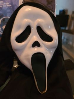 Ghostface Scream Halloween Mask with Hood