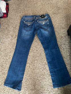 Miss Me Bootcut Jeans with Rhinestone Pockets