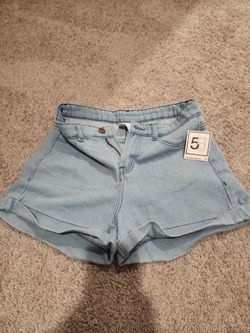 Cuff denim jean shorts NWT