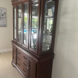Rivers Edge  Wood China Cabinet