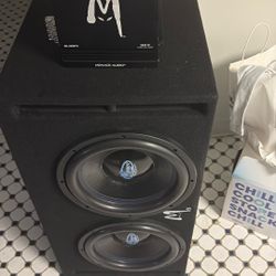 Menace Audio Amp And Subwoofer With Tweeters 