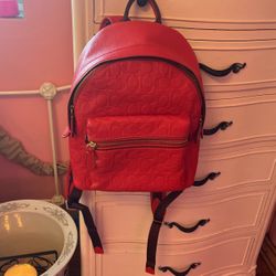 Coach Red Backpack