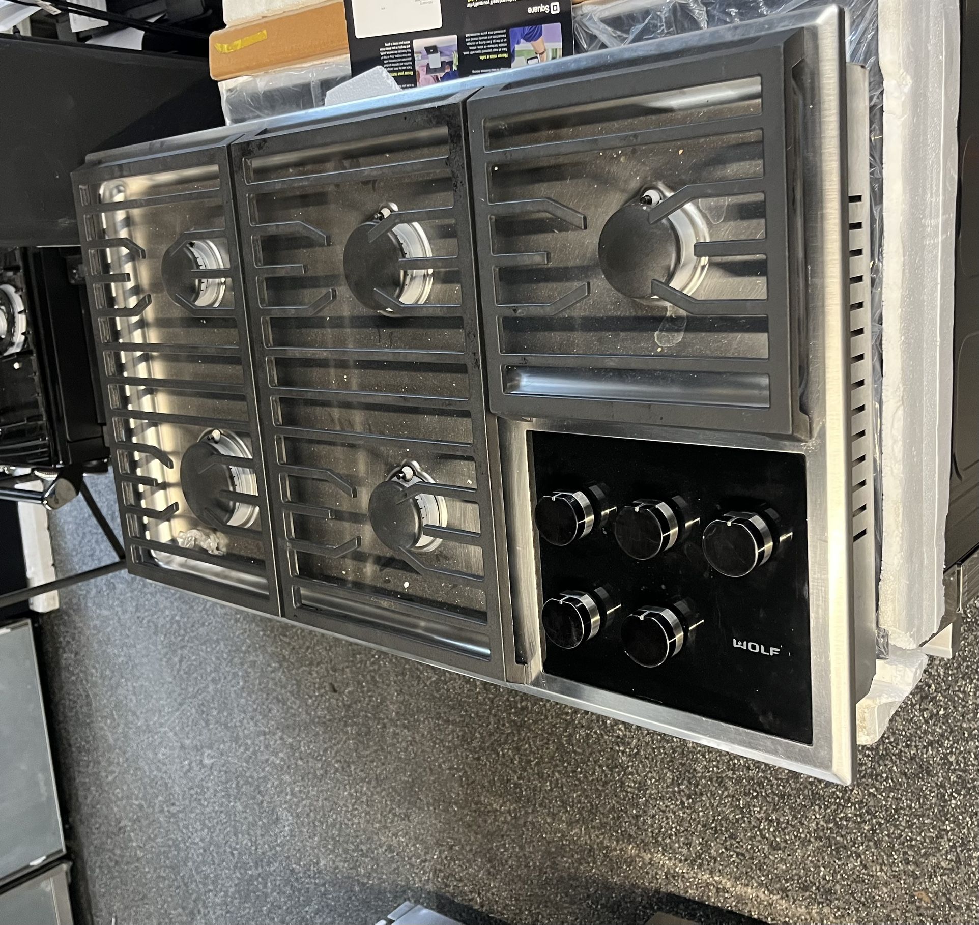 Wolf Stainless Steel 36” Gas Stove Top Cooktop