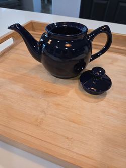Cobalt Blue Porcelain Ceramic Teapot