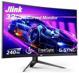 Jlink 32-Inch Curved Gaming Monitor up to 240Hz,1080P Computer Monitor F32FP1k NEW