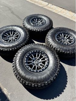 Brand New 17x9 Fuel Rebel Wheels and 37” RT Tires Ford F150 Raptor 6x135
