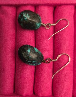 Turquoise and sterling silver earrings