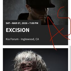 Excision 3/7 excision @ kia forum (1) floor ticket