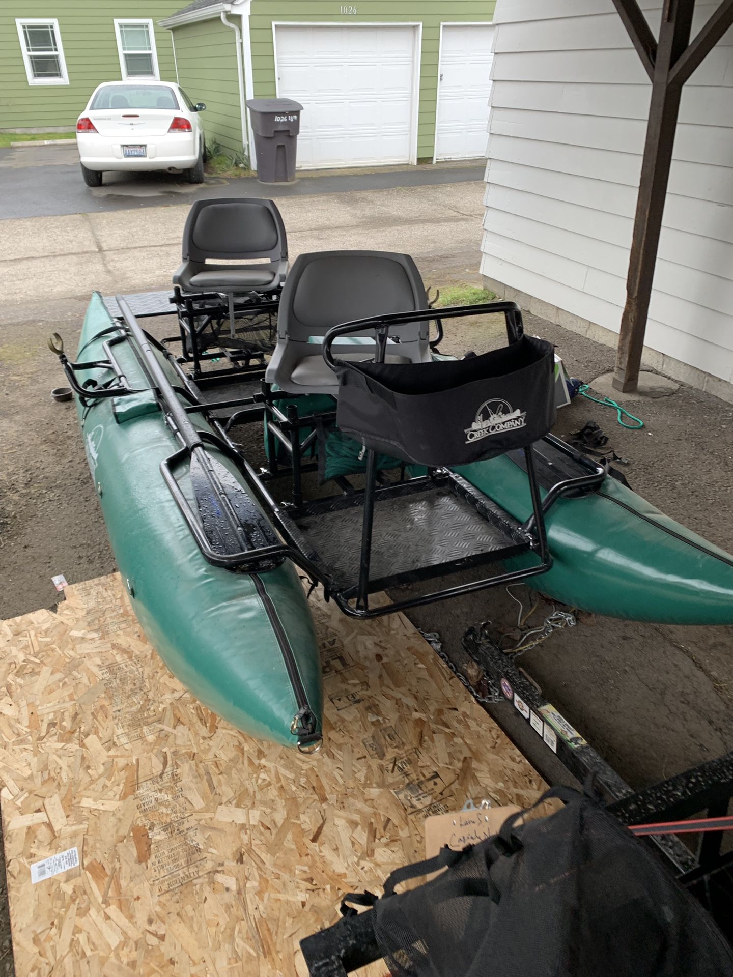 Creek company odc 1220 two man pontoon boat