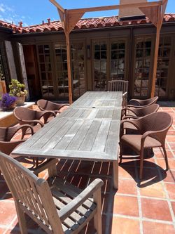 Teak outdoor dining set