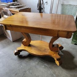 Antique Table With 1 Drawer Sz 26"×42"×29 Tall. Read Description 