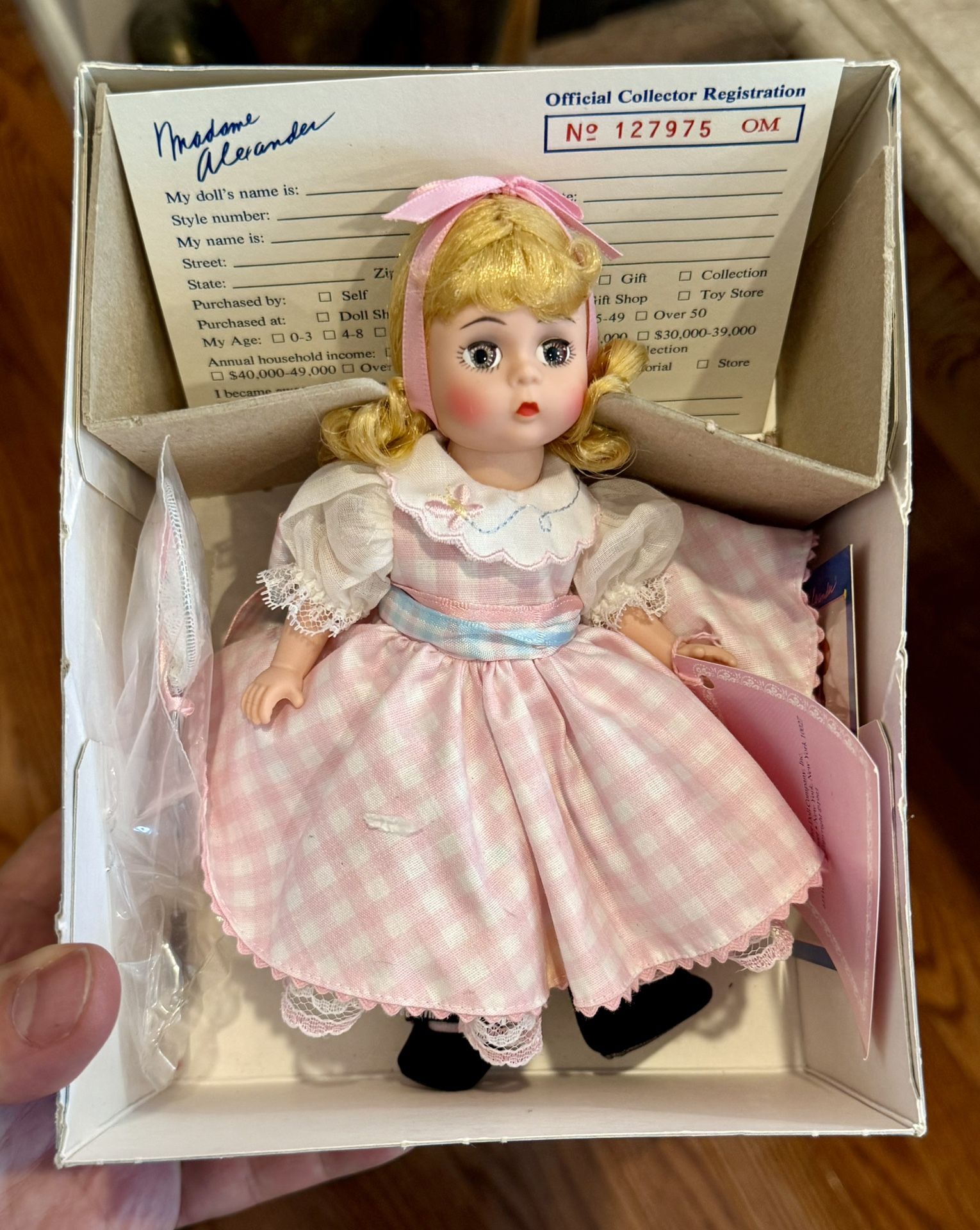 Madame Alexander 8" Doll Caroline 58S Limited Edition with Box & Butterfly Net