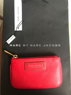 Marc by Marc Jacobs Red Leather Coin Wallet Small Brand New with tag and bag