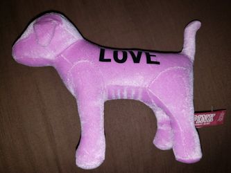 VICTORIA'S SECRET Pink Plush Stuffed Dog BRAND NEW