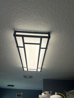 LED black iron light fixture