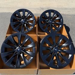 19” Tesla Model S Slipstream Original Factory rims OEM wheels in new satin black EXCHANGE AVAILABLE