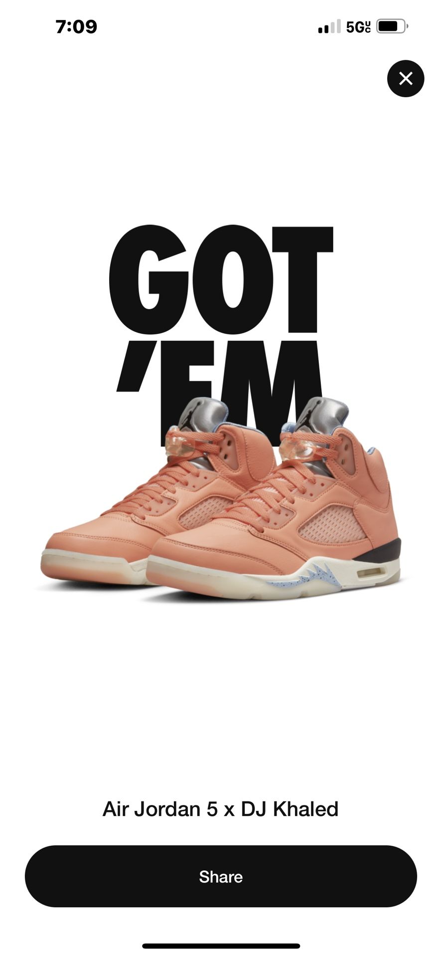 Jordan 5 X DJ Khaled We Da Best