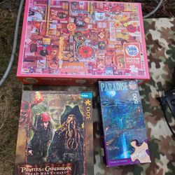 Lot of 3 Jigsaw Puzzles