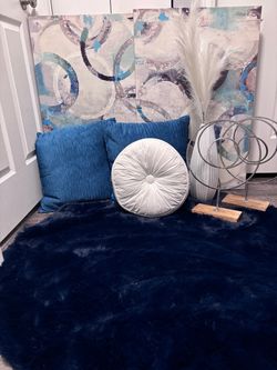 Navy blue Decor set