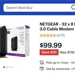 Netgear Cable Modem & Googleu WiFi