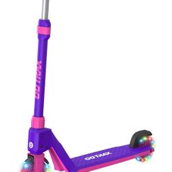 Gotrax K03 Kick Scooter for Kids, 5" LED RGB Lighted Wheels, 4.6 Lbs Lightweight and One-Click Detachable Design, Height Adjustable Handlebars, Anti-S