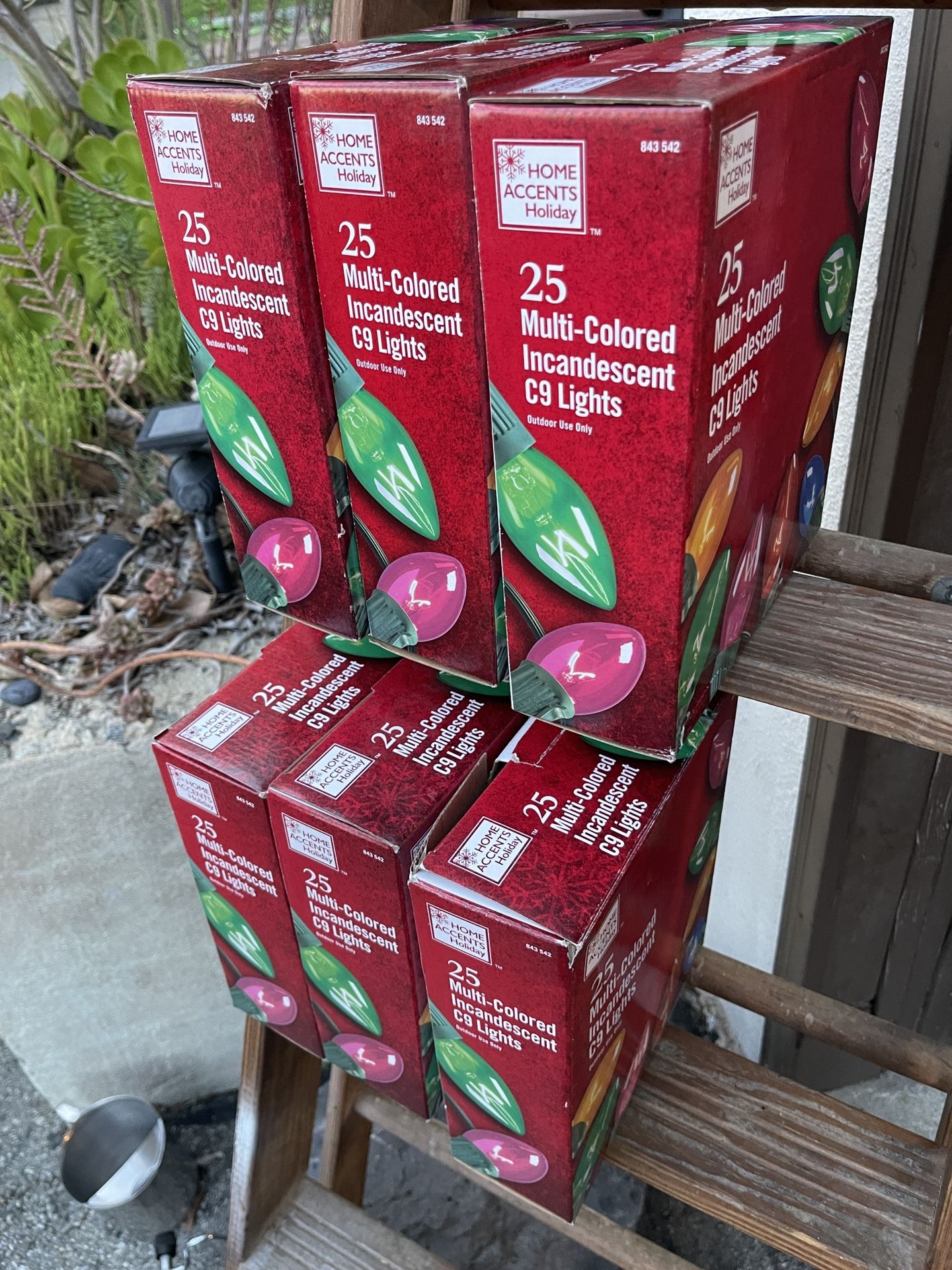 6 Boxes Home Accents Holiday Christmas Xmas 25 Multi-Colored Incandescent C9 Lights Conventional Old School Classic Retro 80s 90s