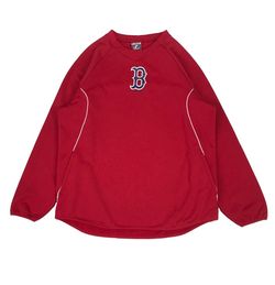 Majestic Boston Red Sox Therma Base Sweatshirt Mens Large L Crewneck Pullover