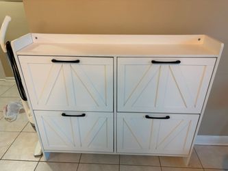 Farmhouse Shoe Cabinet 46.5".