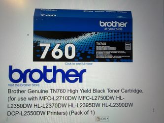 Brother TN760 Single Toner Unopened NEW!