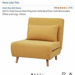 Convertible Sleeper Chair, 3 in 1 Folding Single Chair Sleep T