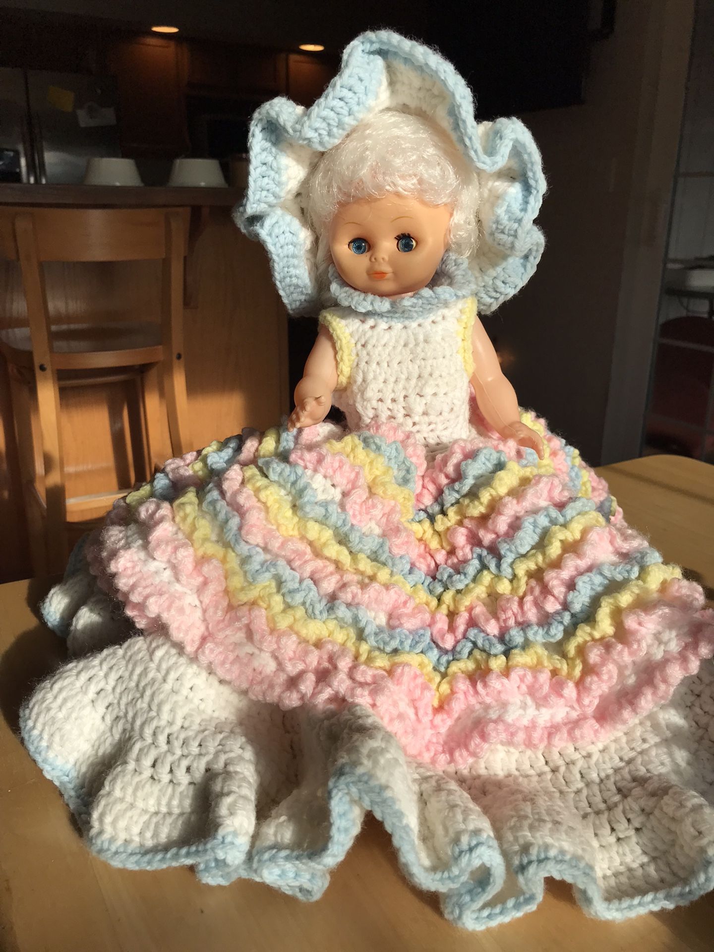 Hand Crocheted Vintage Doll