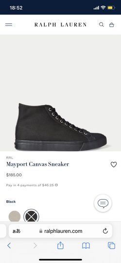 RRL Sneaker Black Hi 8.5 Brand New